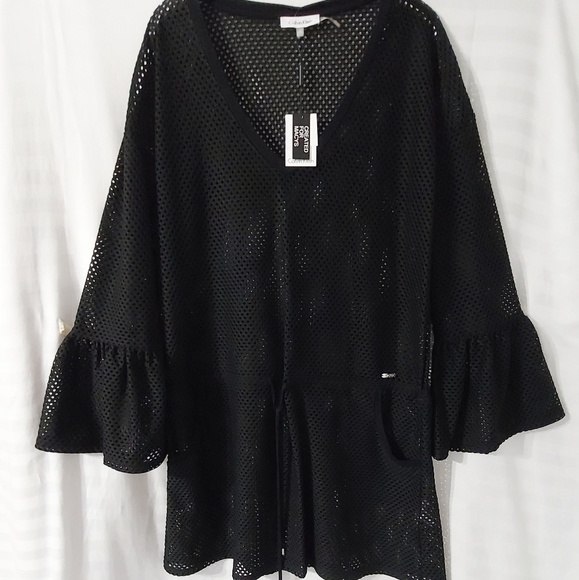 Calvin klein coverups size Large/XLarge Long sleeves color black - Picture 10 of 16